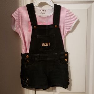 Overall shorts with tee